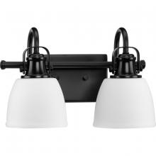  P300427-31M - Preston Collection Two-Light Coastal Matte Black Bath and Vanity Light