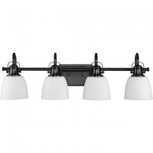  P300429-31M - Preston Collection Four-Light Coastal Matte Black Bath and Vanity Light