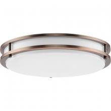  P350275-174-CS - Abide Collection 5-CCT Integrated LED Urban Bronze Contemporary 14" Medium Flush Mount Light