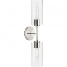  P710115-009 - Cofield Collection Two-Light Brushed Nickel Transitional Wall Bracket