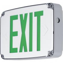  PEWLE-SG-30 - Wet Location LED Emergency Exit Sign Single Face Green Letter