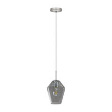  202357A - 1x25W Pendant w/ matte nickel finish and smoked glass