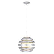  204059A - 1x60W Pendant w/ Matte Nickel Finish & Frosted Opal Glass