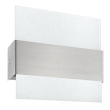  204076A - 2x6.7W LED Wall Light With Matte Nickel Finish & Satin Glass