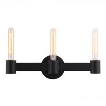 Eglo 204555A - 3x60W bath/vanity light with matte black finish and open bulbs