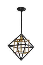 Eglo 204682A - Pryor - Geometric Pendant Antique Gold and Black Finish 60W T10 bulb