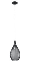 Eglo 92252A - 1x100W Pendant With Black Finish & Opal Glass