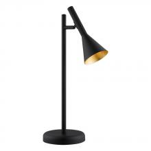 Eglo 97805A - Cortaderas - Table Lamp Black Metal Gold Interior Shade
