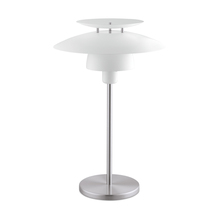  98109A - 1 LT Table Lamp With Satin Nickel Finish and White Shade 1-60W