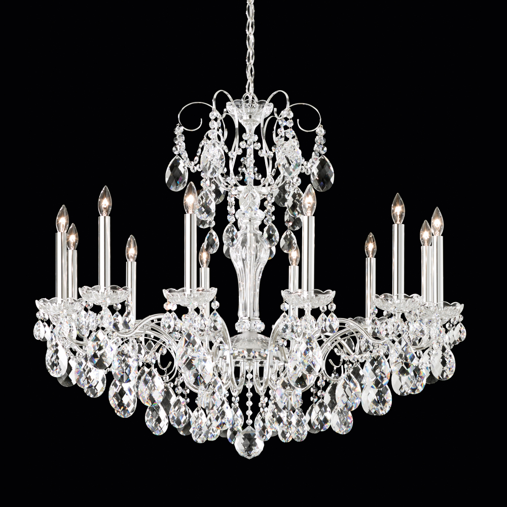 Sonatina 12 Light 120V Chandelier in Heirloom Gold with Clear Heritage Handcut Crystal