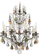  5771-48H - Bordeaux 8 Light 120V Chandelier in Antique Silver with Clear Heritage Handcut Crystal