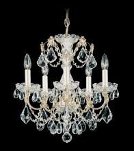  1704-22 - Century 5 Light 120V Chandelier in Heirloom Gold with Clear Heritage Handcut Crystal