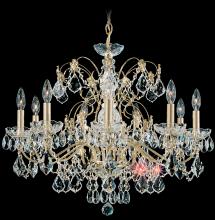  1709-40 - Century 9 Light 120V Chandelier in Polished Silver with Clear Heritage Handcut Crystal