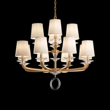  MA1012N-22O - Emilea 12 Light 120V Chandelier in Heirloom Gold with Clear Optic Crystal