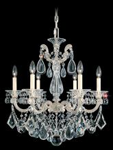  5072-48 - La Scala 6 Light 120V Chandelier in Antique Silver with Clear Heritage Handcut Crystal