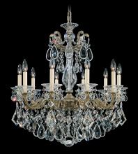  5074-22 - La Scala 10 Light 120V Chandelier in Heirloom Gold with Clear Heritage Handcut Crystal