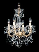  5344-76 - La Scala 4 Light 120V Chandelier in Heirloom Bronze with Clear Heritage Handcut Crystal