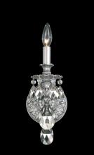  5641-48H - Milano 1 Light 120V Wall Sconce in Antique Silver with Clear Heritage Handcut Crystal