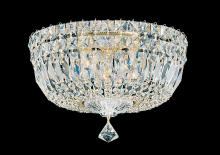  5892-211O - Petit Crystal Deluxe 5 Light 120V Flush Mount in Aurelia with Clear Optic Crystal