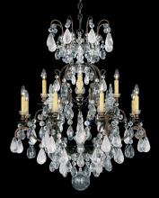  3572-23OS - Renaissance Rock Crystal 13 Light 120V Chandelier in Etruscan Gold with Olivine & Smoke Quartz Cry