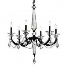  S6706N-51R - Verona 6 Light 120V Chandelier in Black with Clear Radiance Crystal