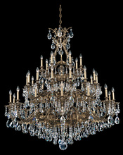  6967-83H - Sophia 35 Light 120V Chandelier in Florentine Bronze with Clear Heritage Handcut Crystal