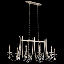  VA8436N-48H - Vesca 8 Light 120V Chandelier in Antique Silver with Clear Heritage Handcut Crystal