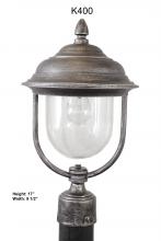  K400 - Kiss Lighting K400 Series Post Model K400 Small Outdoor Wall Lantern