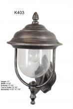  K403 - Kiss Lighting K400 Series Wall Model K403 Small Outdoor Wall Lantern