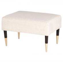 Cyan Designs 11728 - Oscar Ottoman Cream Basket Weave Dark Brown