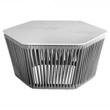 Cyan Designs 11821 - Hexagon Table White Grey