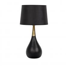 Craftmade 86222 - 1 Light Metal/Poly Base Table Lamp in Black/Antique Brass