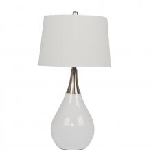 Craftmade 86221 - 1 Light Metal/Poly Base Table Lamp in White/Brushed Nickel