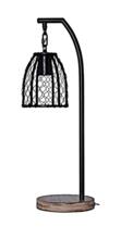 Craftmade 86252 - 1 Light Metal Base Table Lamp in Faux Wood/ Black