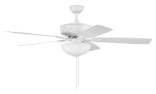 Craftmade P211W5-52WWOK - 52" Ceiling Fan w/Blades, White Frost Bowl LED