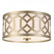 Crystorama 2263-AG - Libby Langdon for Crystorama Jennings 3 Light Aged Brass Flush Mount