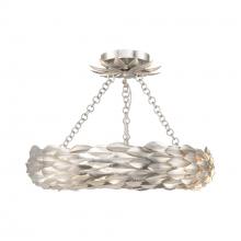  535-SA_CEILING - Broche 6 Light Antique Silver Semi Flush Mount