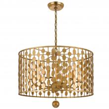  546-GA - Layla 6 Light Antique Gold Chandelier