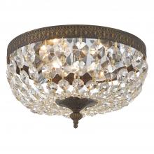  710-EB-CL-I - Crystorama 2 Light Clear Italian Crystal English Bronze Flush Mount