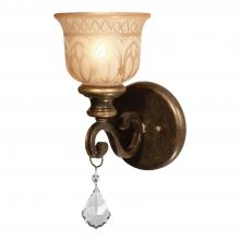  7501-BU-CL-MWP - Norwalk 1 Light Clear Crystal Bronze Umber Sconce