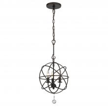  9225-EB - Solaris 3 Light English Bronze Mini Chandelier