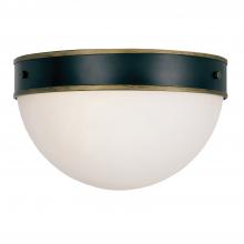  CAP-8503-MK-TG - Brian Patrick Flynn Capsule 2 Light Matte Black + Textured Gold Outdoor Flush Mount