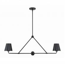  XAV-B9302-MK - Xavier 2 Light Matte Black Linear Chandelier