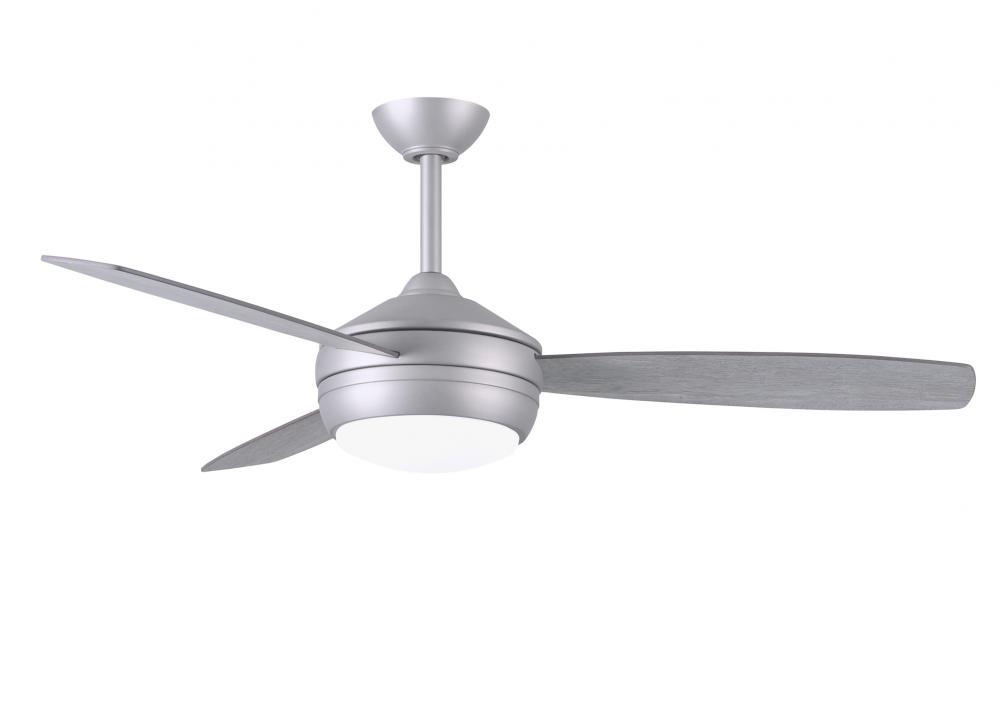 T-24 52" Ceiling Fan in Brushed Nickel and reversible Maple/Barn Wood Blades