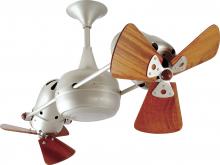  DD-BN-WD - Duplo Dinamico 360” rotational dual head ceiling fan in Brushed Nickel finish with solid sustain