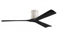 Matthews Fan Company IR3H-BW-BK-60 - Irene-3H three-blade flush mount paddle fan in Barn Wood finish with 60” solid matte black wood