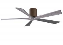  IR5H-WN-BW-60 - Irene-5H five-blade flush mount paddle fan in Walnut finish with 60” solid barn wood tone blades