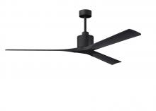 Matthews Fan Company NKXL-BK-BK-72 - Nan XL 6-speed ceiling fan in Matte Black finish with 72” solid matte black wood blades