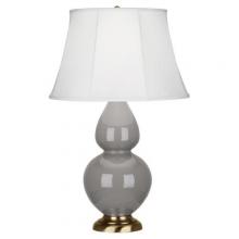  1748 - Smokey Taupe Double Gourd Table Lamp