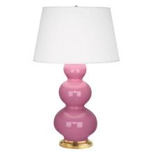  318X - Schiaparelli Pink Triple Gourd Table Lamp